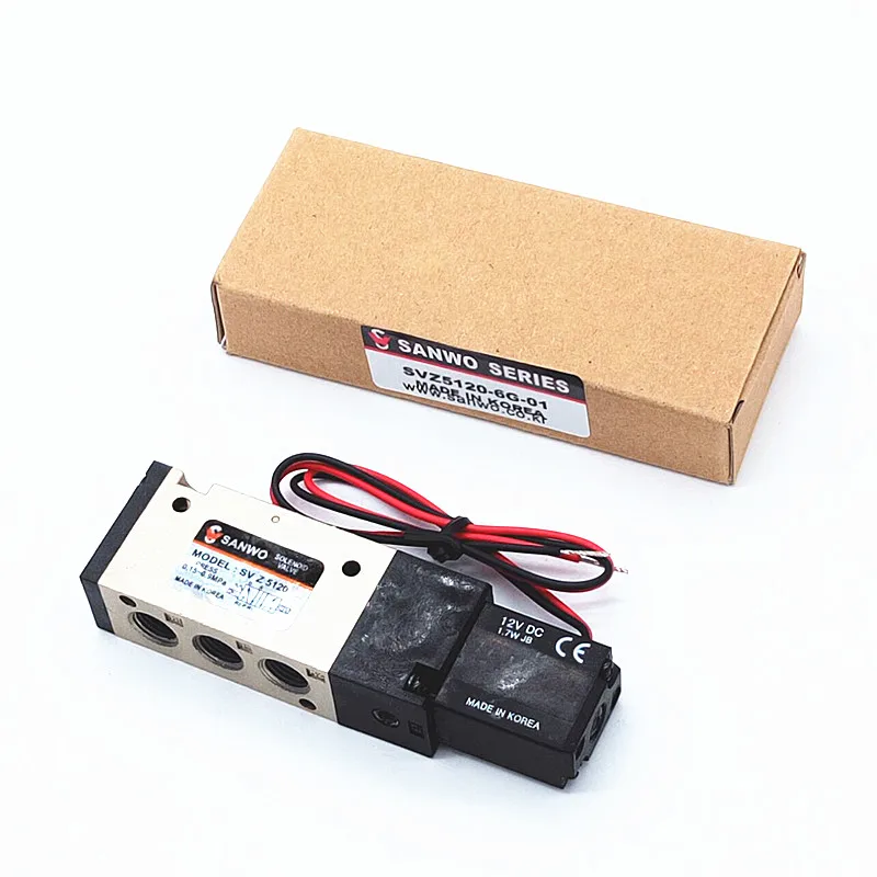 South Korean solenoid valve SVZ5120-5G/4G-01 two position five vent pneumatic solenoid control valve 24V