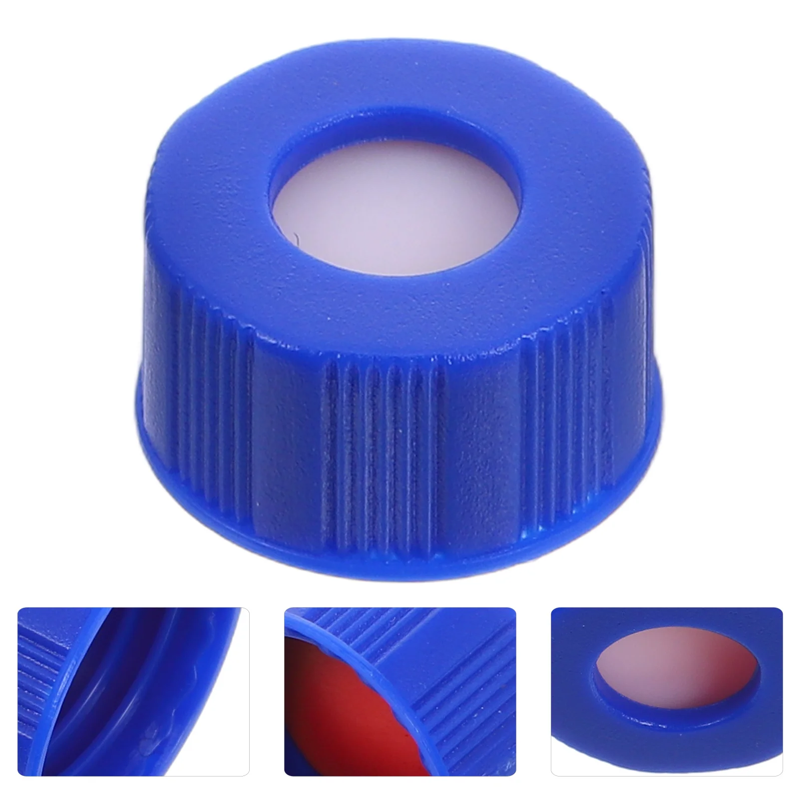 

50Pcs Autosampler Vial Caps Leakproof Screw Thread Plastic Sampling Bottle Caps Chromatographic Use Laboratory Sealing