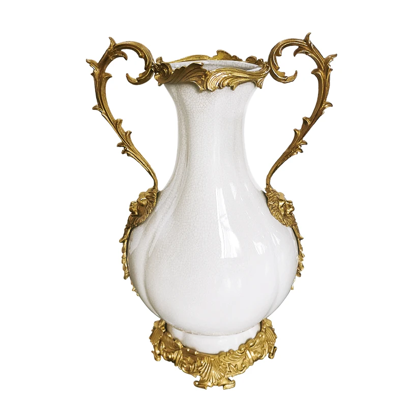 

Antique Luxury Vase Ceramic Entrance Big Flower Vase for Living Rooms Big Floor Vases for Home Decor