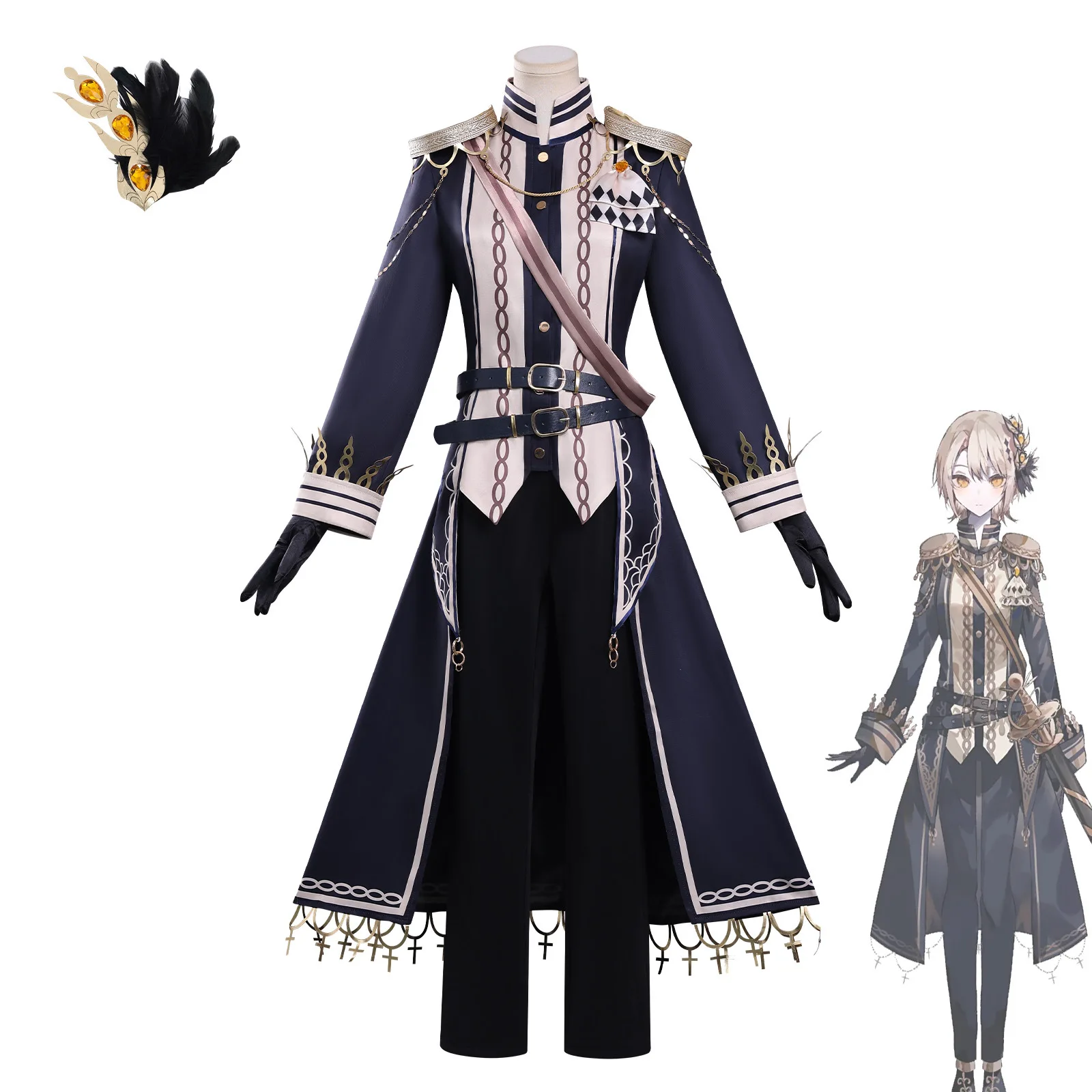 لعبة السحرية فتاة الساحرة المحاكمة هاسومي ليا تأثيري حلي شعر مستعار أنيمي ريا هاسومي لعب الأدوار الملابس للنساء بدلة الهالوين #2