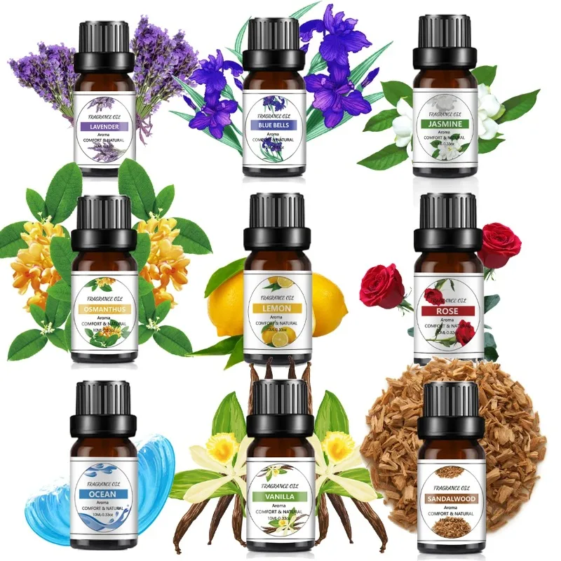 10ML Fragrance Oil Nature Plant Making Diffuser Essential Oils Strawberry Mango Pineapple Flavoring Oil for Diy Candle Soap