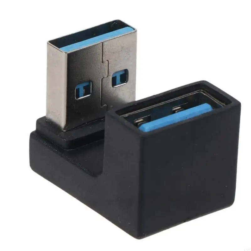 USB Type A To Type A Adapter Up & Down Angled USB 3.0 Adapter A Male To Female Extension 180 Degree 5Gbps Laptop PC