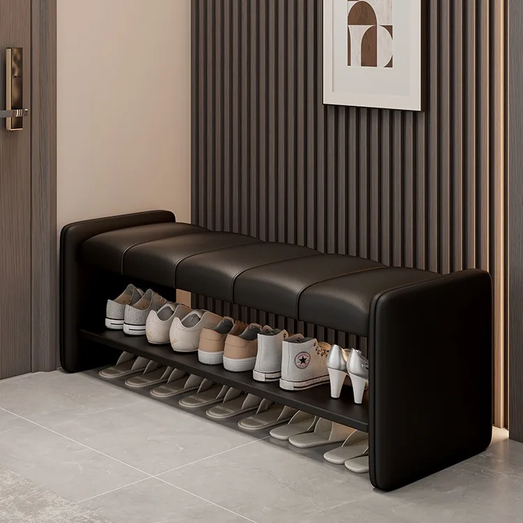 

Дверь для смены обуви и табуретов легкая и роскошная, вы можете сидеть на обувной шкафу, табурет для обуви с длинной полосой, массив дерева.