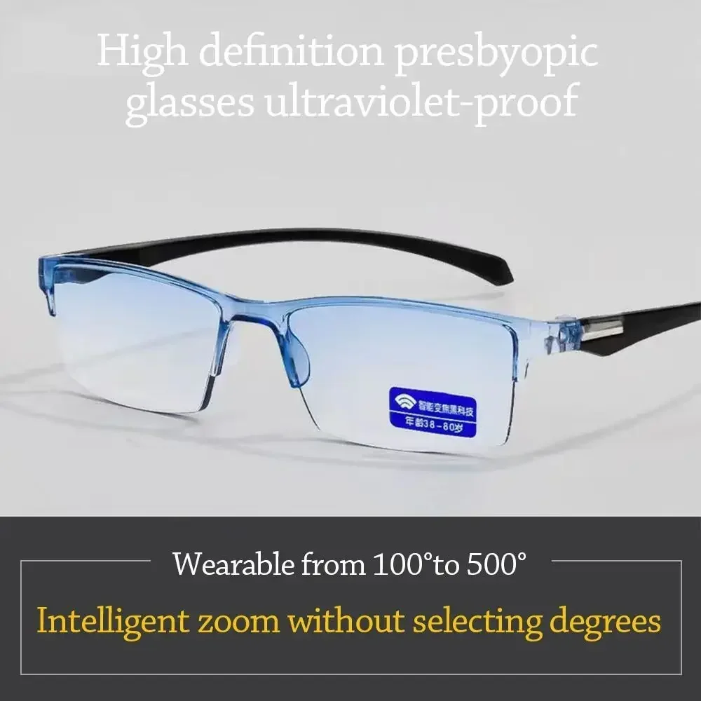 Anti Blue Ray Lesebrille Smart Automatic Zoom Lesebrille Autofokus ultraleichte Hal brand rahmen in der Nähe von Computer brille