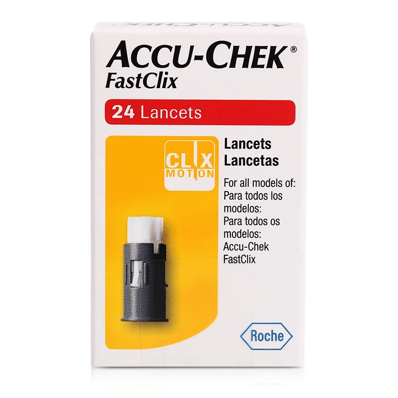 Accu-chek FastClix Lancet 120 sayım Lancet (5\'li paket) Alman Yidong kan şekeri test kağıdı kan örnekleme iğnesi 24\'lü kutu