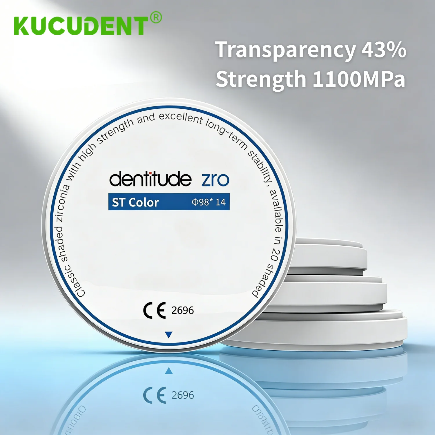 

Dental Zirconia Block ST-Color Pre-shaded Multilayer Zirconia Blocks Disc Super Translucent CAD CAM Milling Disc Lab Material