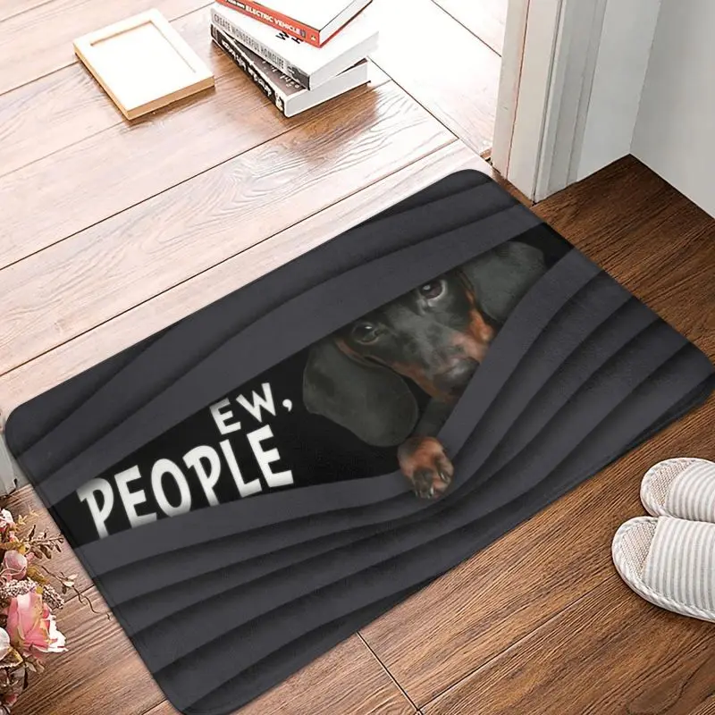 Funny Dachshund Doormat Non-Slip Entrance Kitchen Bath Mat Wiener Badger Dog Living Room Floor Door Entrance Carpet Rug