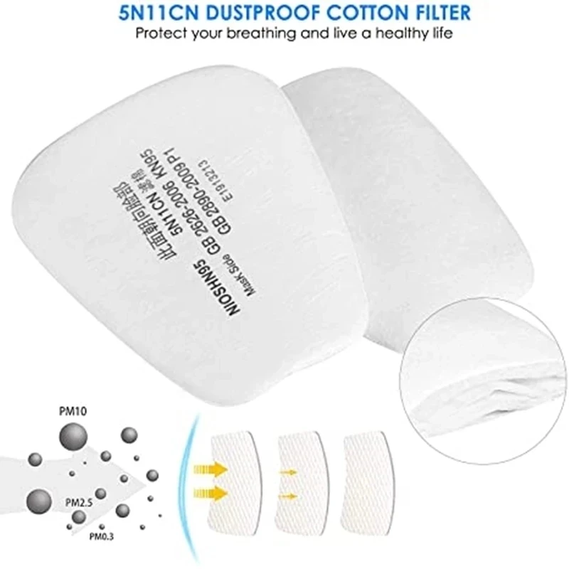 3 Interface Full Face Gas Mask Adjustable Facepiece Painting Spraying Chemical Respirator Dust mask Combination for MMM 6800 Typ