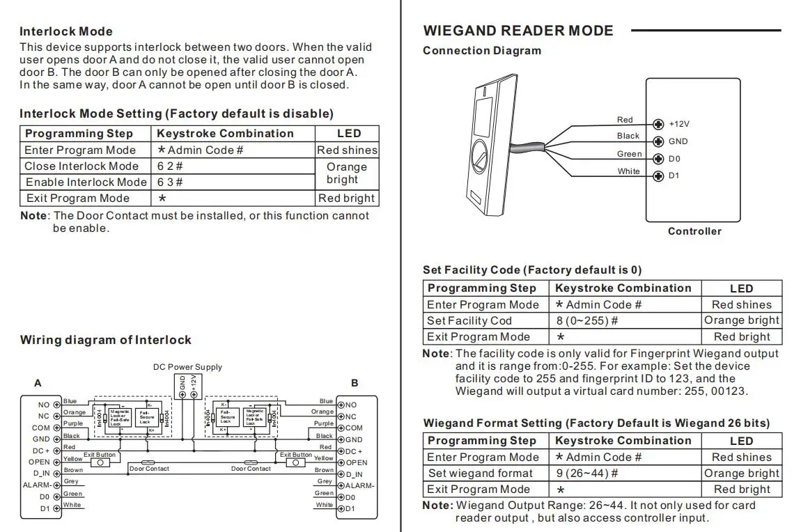 Metal IP65 Waterproof Biometrics Fingerprint Access Control System 1000 Users RFID 125khz Reader Door Access Control