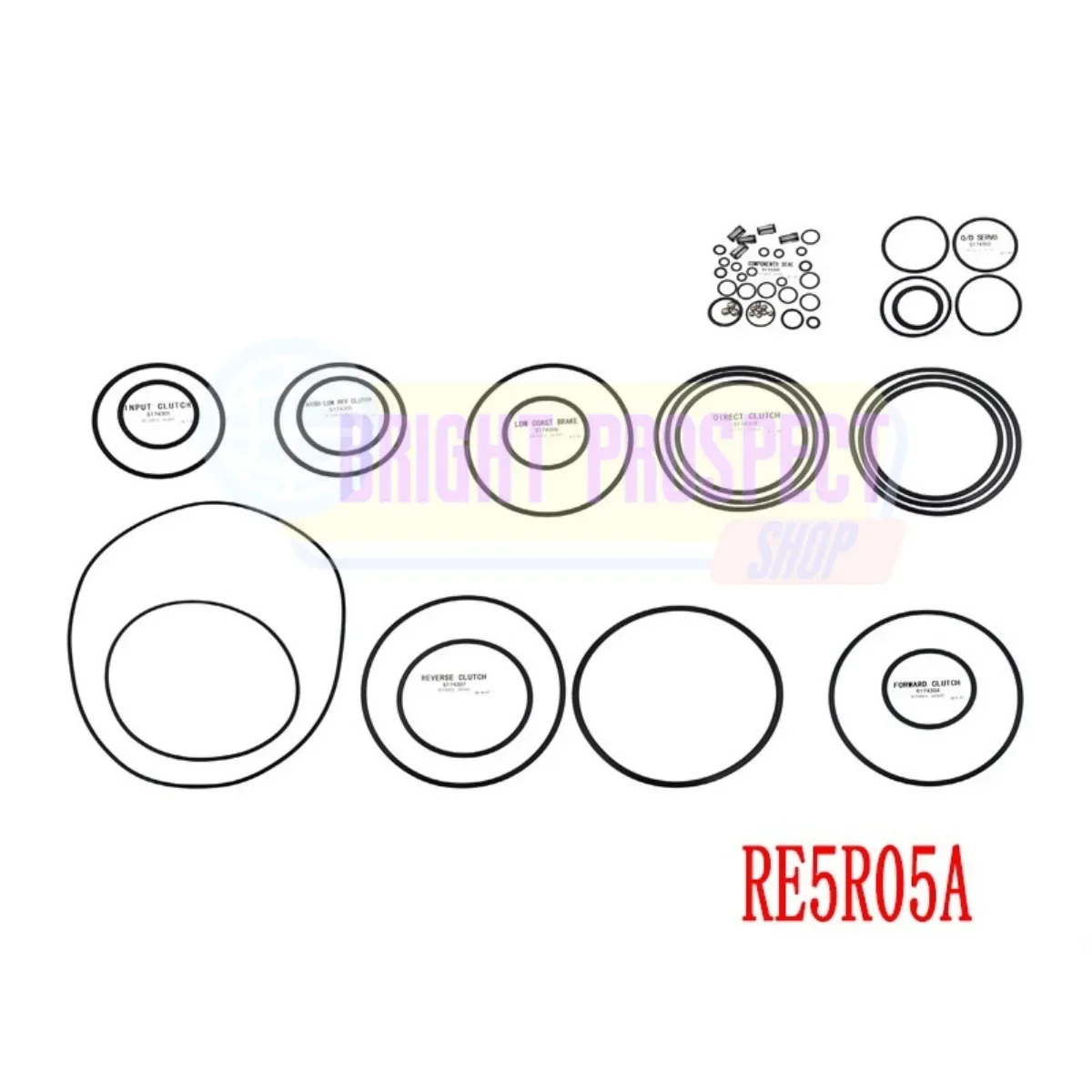 For NISSAN HYUNDAI Gearbox Rebuild  Car Accessories K174A S174300 RE5R05A JR507E Auto Transmission Sealing Ring Repair Kit