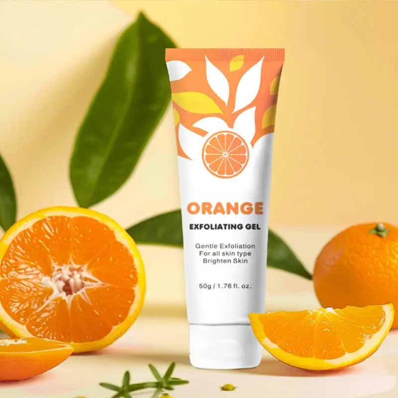 1 Stuks Oranje Exfoliërende Gel Dead Spots Verwijderaar Fleuren Peeling 50G Zachte Reparatie Scrub Whiten Hydraterende Vochtinbrengende Crème Huidverzorging