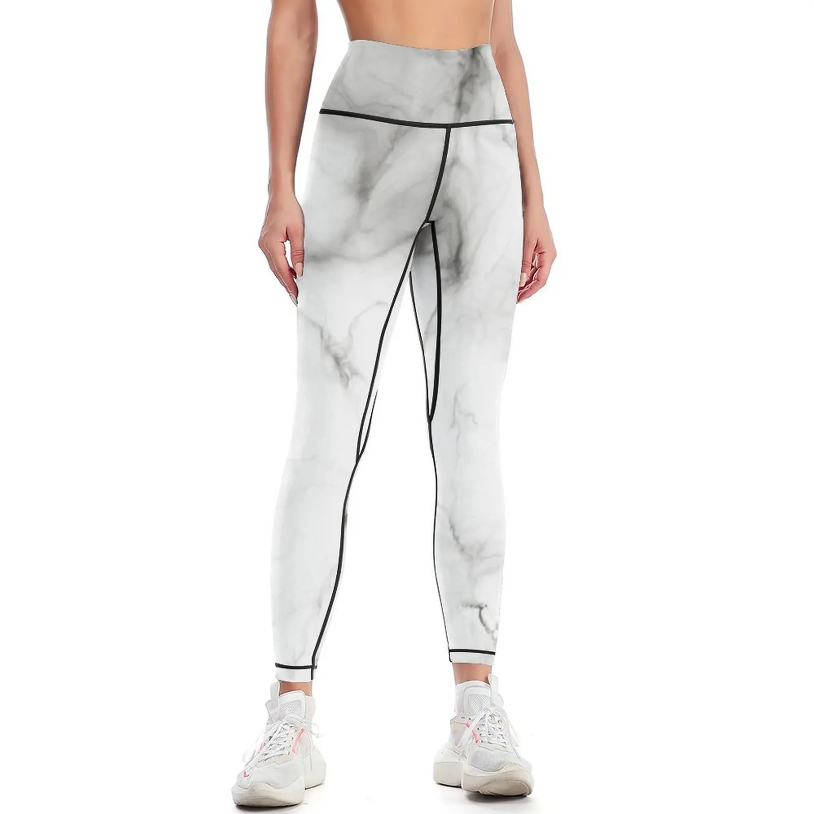 White Marble Leggings sports woman gym trousers legging pants raises butt active wear Womens Leggings