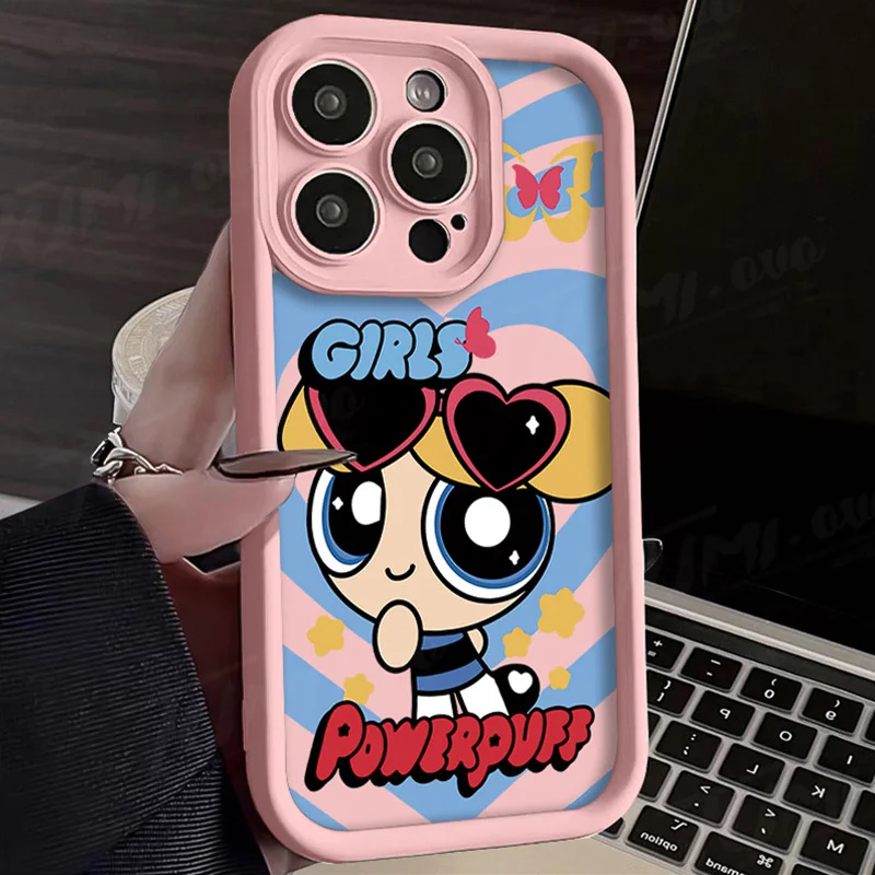 Cartoon Powerpuff Girls Case for Samsung Galaxy A55 A35 A25 A15 A05 A05S A24 A13 A23 A12 A22 A32 A52 A52S A71 A72 A11 A51 Cover