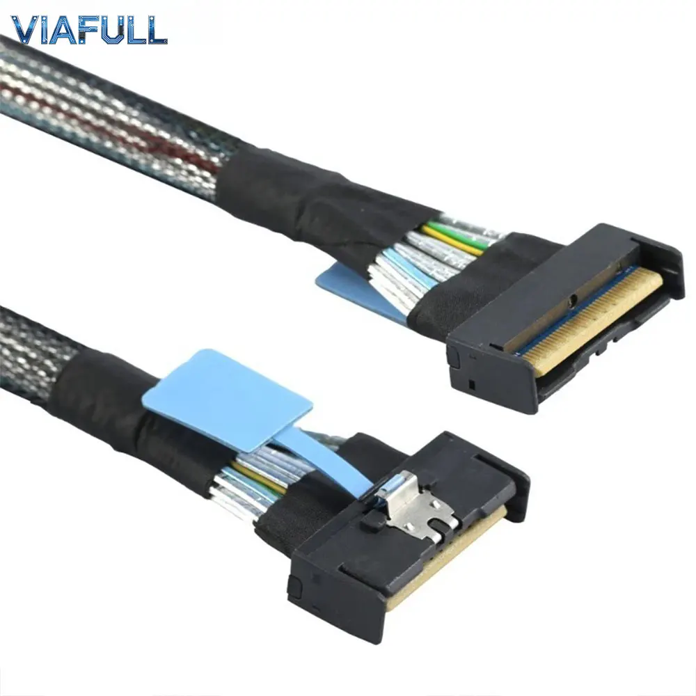 SFF-8654 8I to MCIO 8654 Cable – PCIe 5.0 74Pin Slimline SAS Internal High Speed 32Gbps 85Ohm 32AWG for Server/NVMe 0.5M 0.8M 1M