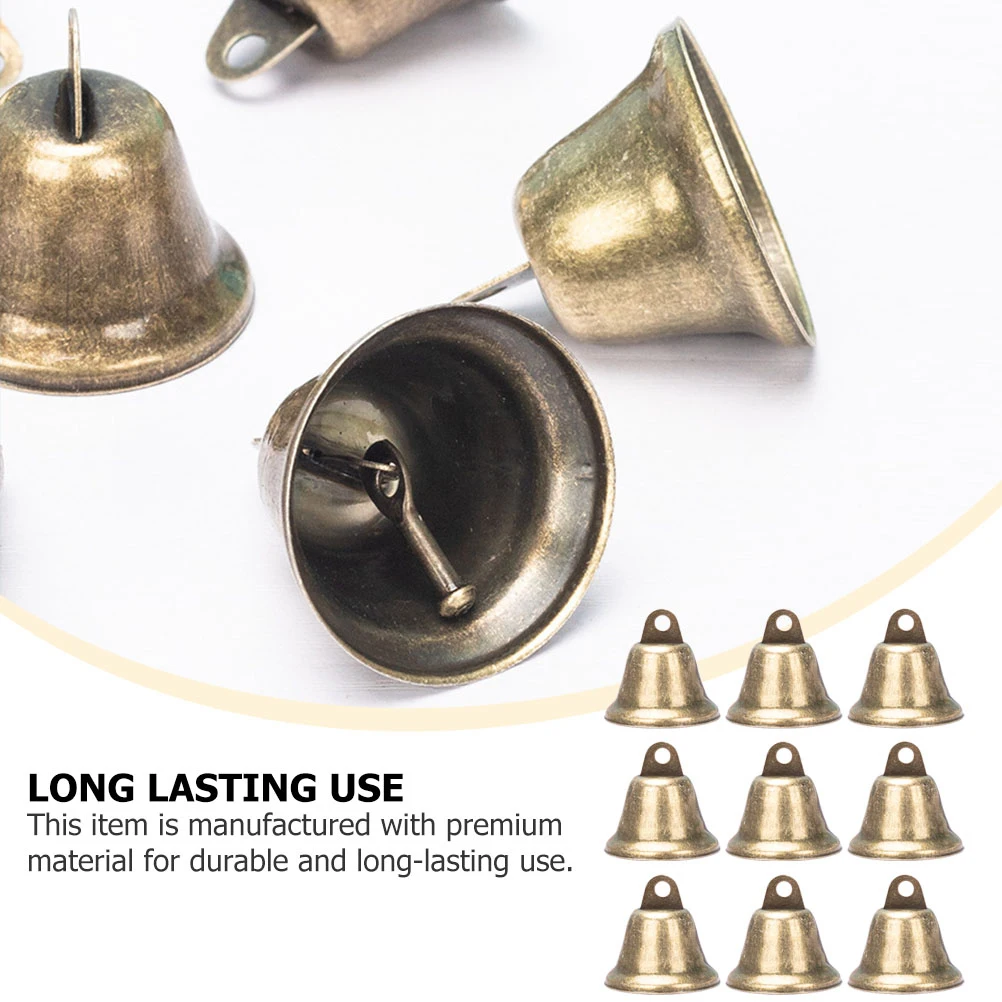 

25pcs Hand Rock Bell Pendant Hanging Iron Decorative Bells Crafts Wind Chimes Vintage DIY Christmas Party Wedding Small Smooth