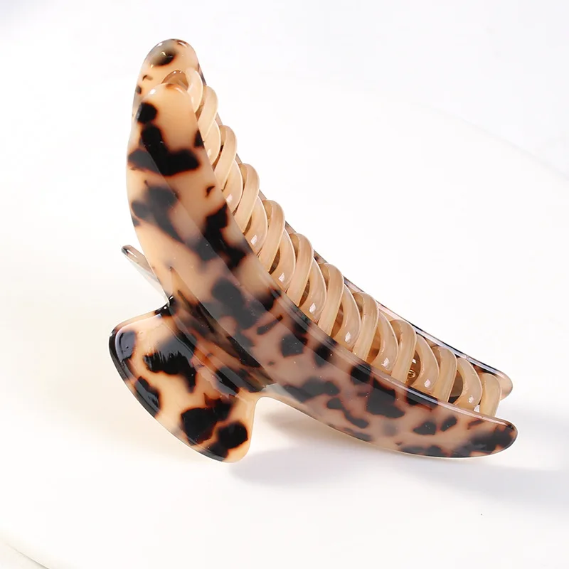 4.92 inch Acrylic Sheet Leopard Print Hair Claw for Women Girls Lengthen Version Hair Clips Bathing Hair Clamps Hair Accessories