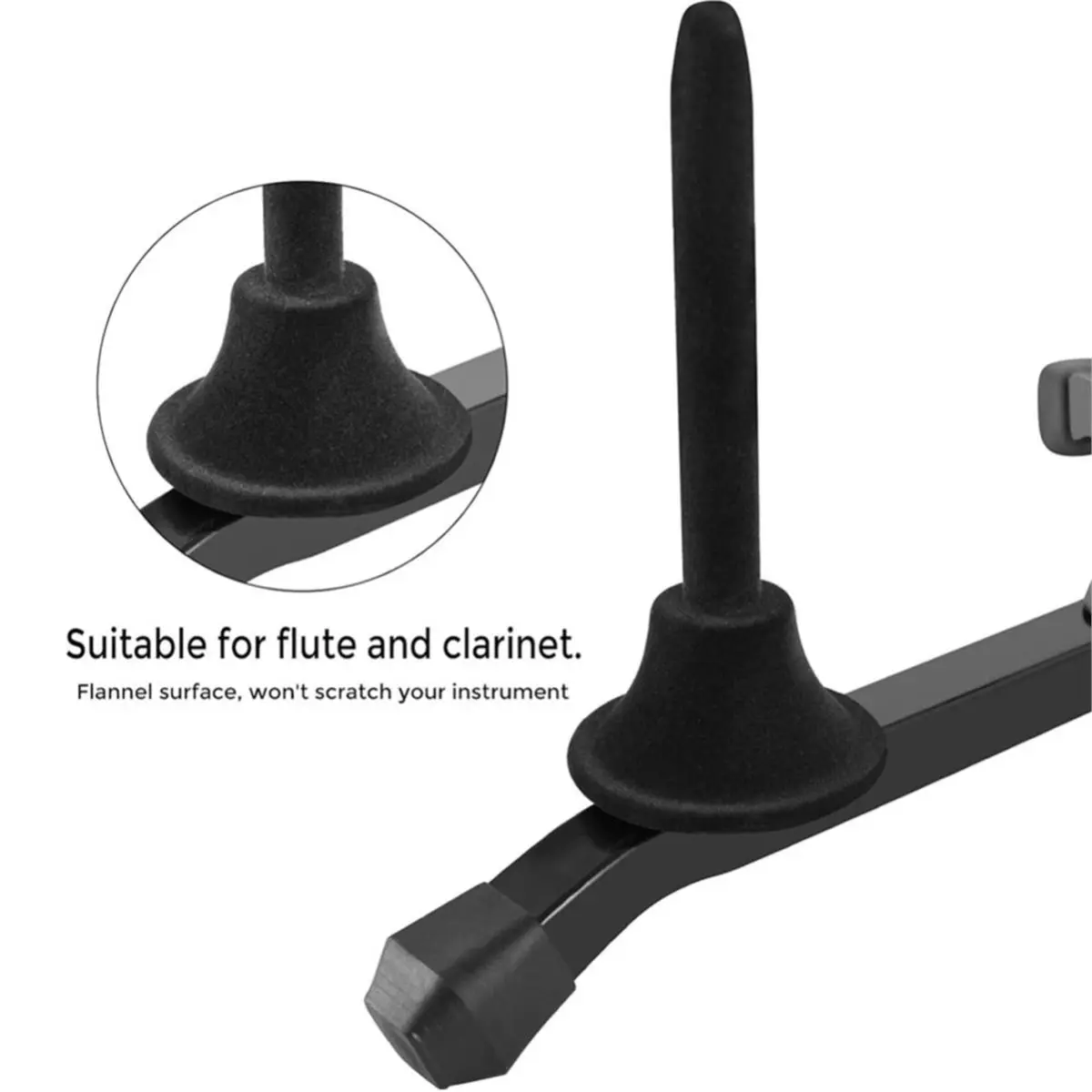 [828 Sale] Alto&Tenor Saxophone Stand Folding Saxophone Stand Saxophone Holder Rack with 2 Detachable Flute/Clarinet Holders