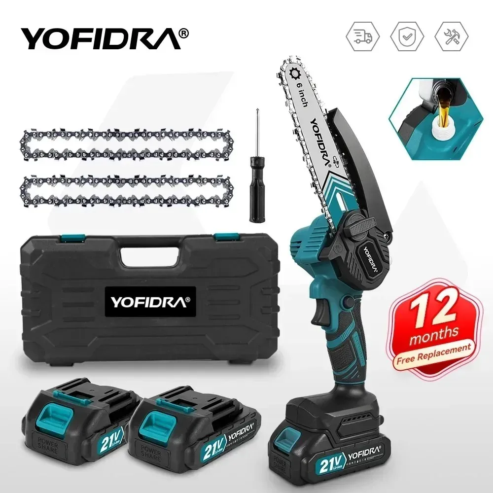 YOFIDRA 6-calowa Elektryczna Piła Łańcuchowa Bezprzewodowa Olejarka do Piły z Polski za $26.2 / ~99zł