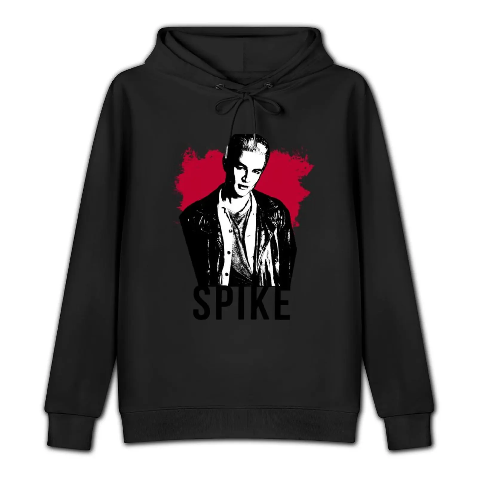 Spike the Vampire - Red with Black Text (BtVS) Pullover Hoodie korean clothes autumn new products men's sweat-shirt hoodie man