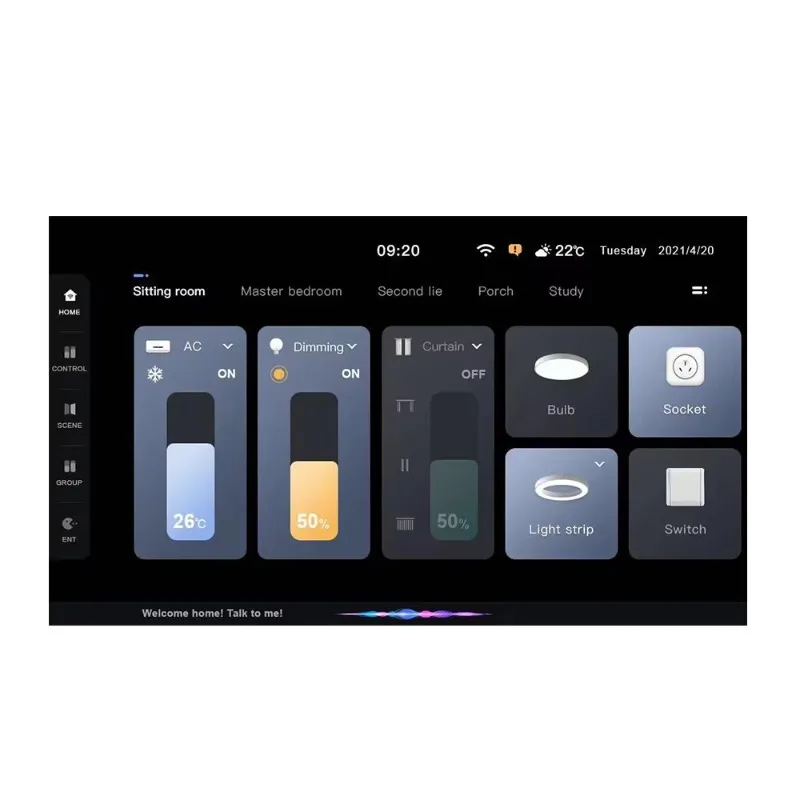 

[Hot Sale] 8 Inch Touch Central Control Panel Zigbee Gate Control Screen And Background Music Hosts Gateways For Smart Home Aut