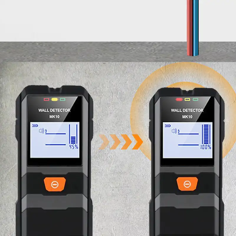Detector de Metal e Fio de Parede Multifuncional, Display LCD, Fios Vivos, Cabo, PVC, Tubulação de Água, Scanner, Scanner