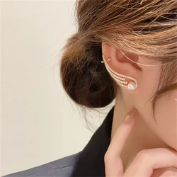 Korean Angel Wings Earrings Fashion Imitation Pearl Crystal Earring For Women Girl Party Jewelry Cute Gifts