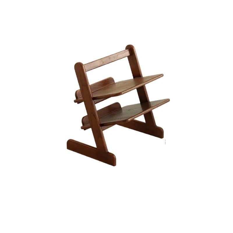 

Simple style book and newspaper shelf creative storage rack household ash wood shelf edge few
