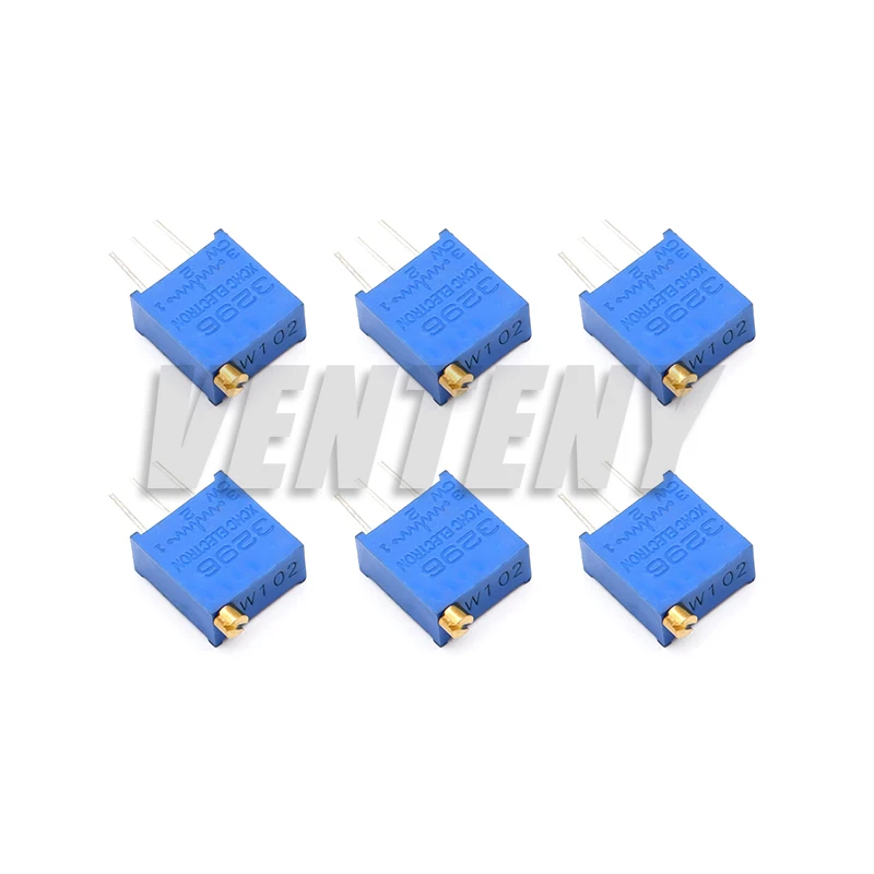 50 ชิ้น/ล็อต 3296W Multiturn Trimmer Potentiometer Kit ความแม่นยําสูง 3296 ตัวต้านทานตัวแปรฟรีกล่องชุด DIY อิเล็กทรอนิกส์