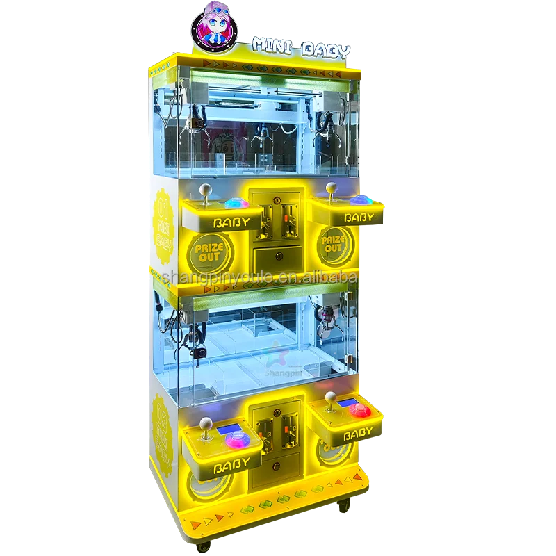 Big 4 players plush crane claw machine coin operated mini toy claw machine Amusement Park Entertainment