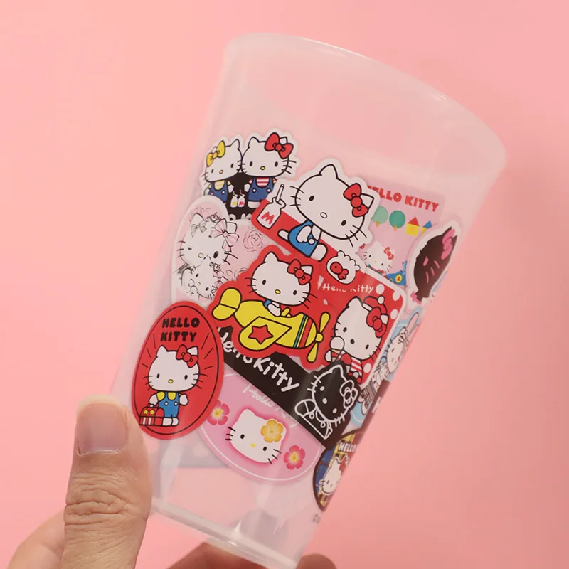 450Ml Schattige Sanrio Hello Kitty Cartoon Gorgle Cup Kinderen Drink Cup Multifunctionele Cup Grote Capaciteit Waterfles Kinderen Cadeau