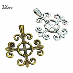 BoYuTe (50 Pieces/Lot) 28*34MM Retro Cross Pendant Alloy Jewelry Accessories Diy Handmade Materials