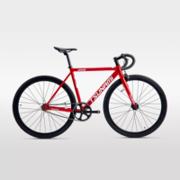 TSUNAMI Fixed Gear Bike SNM100 Aluminum Alloy Frame Single Speed Fixie Bicycle Parts Customizable With Front V-brake
