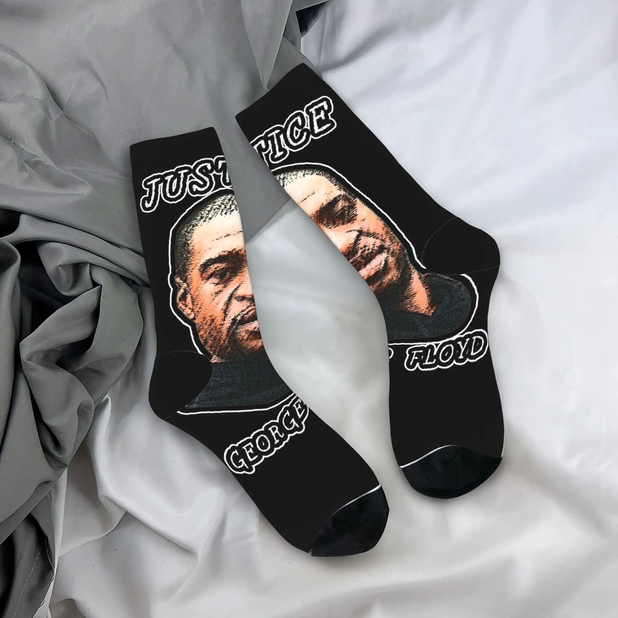 

Unisex Men Socks Justice for George Floyd (2) Stockings Spring Fashion Breathable Socks Custom Skateboard Non-Slip Socks