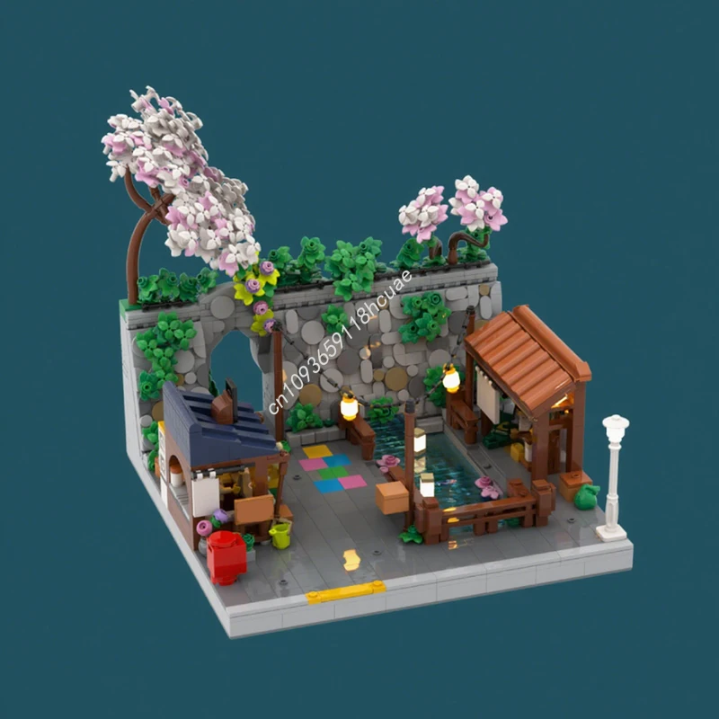 

1880 шт. MOC фестиваль фонарей модульные здания строительные блоки STEAM обучение практические способности логическая рождественская игрушка в подарок