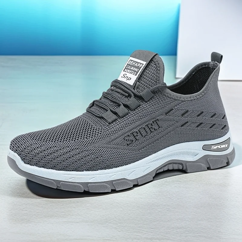 

2025 New Fly-woven Breathable Simple Versatile Casual Shoes Soft Sole Light Breathable Men's Shoes Sports Shoes Men's Shoes