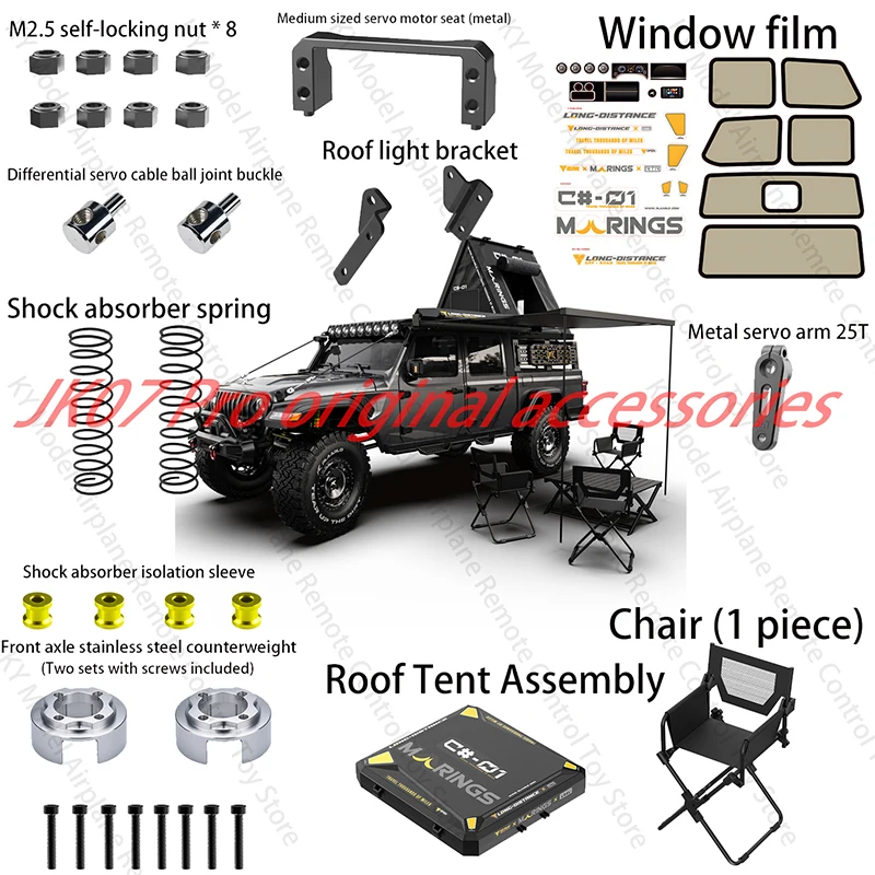 Rillalo Jk07pro Original Accessories Shock Absorber Nut Servo Arm Roof Tent Counterweight Differential Cable Lamp Bracket Part