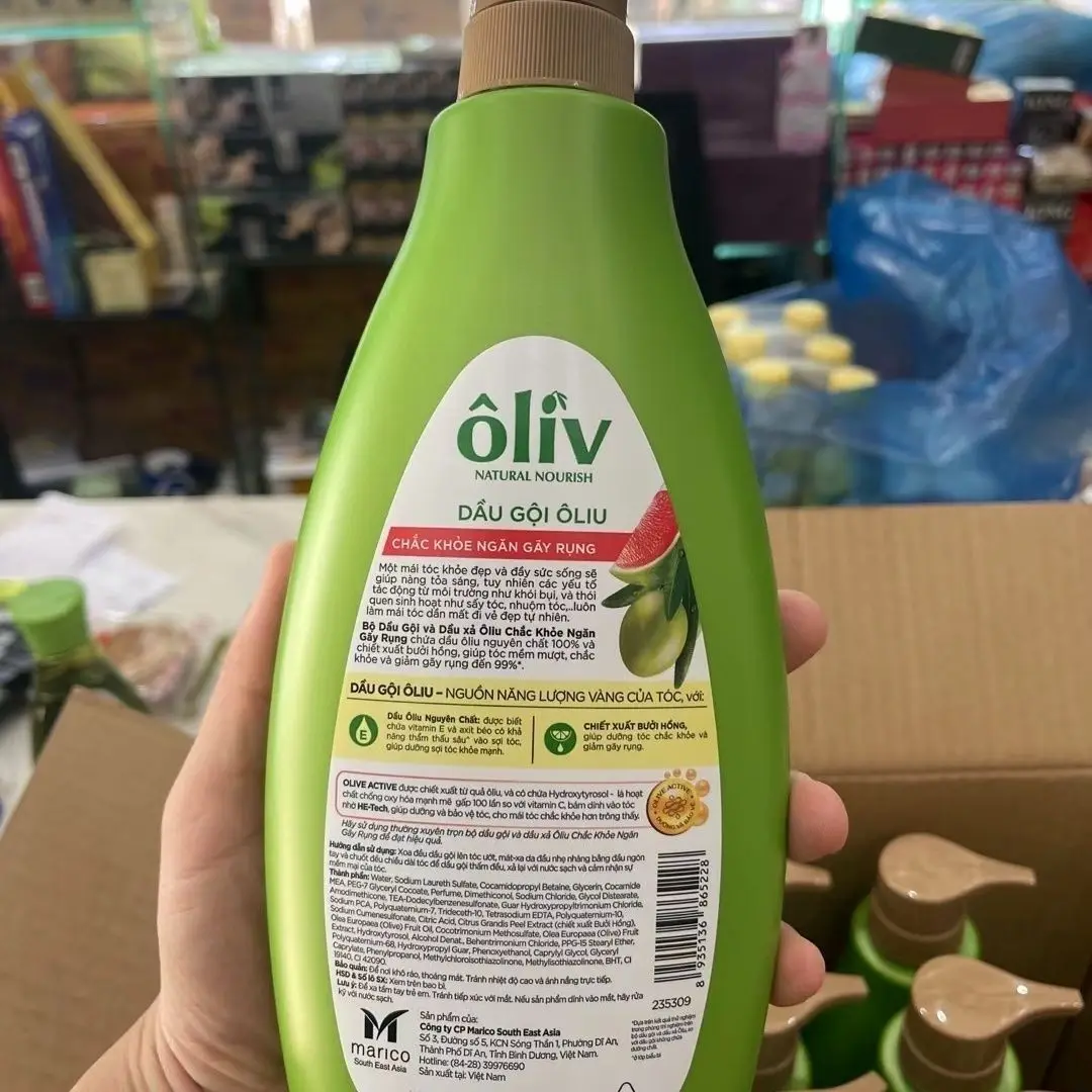Viet Olive Oil Shampoo – Reduces Hair Fall & Excess Grease, Soothes Dandruff & Frizz, Smooth Nourishing Liquid