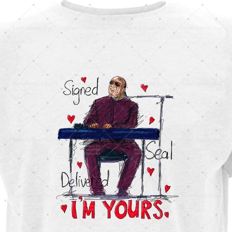 

2026 men T-Shirt Hoodie Hand Drawn Comic style Stevie Wonder – Signed, Sealed, Delivered Mums Piano and Keyboards Pop Mod Reggae
