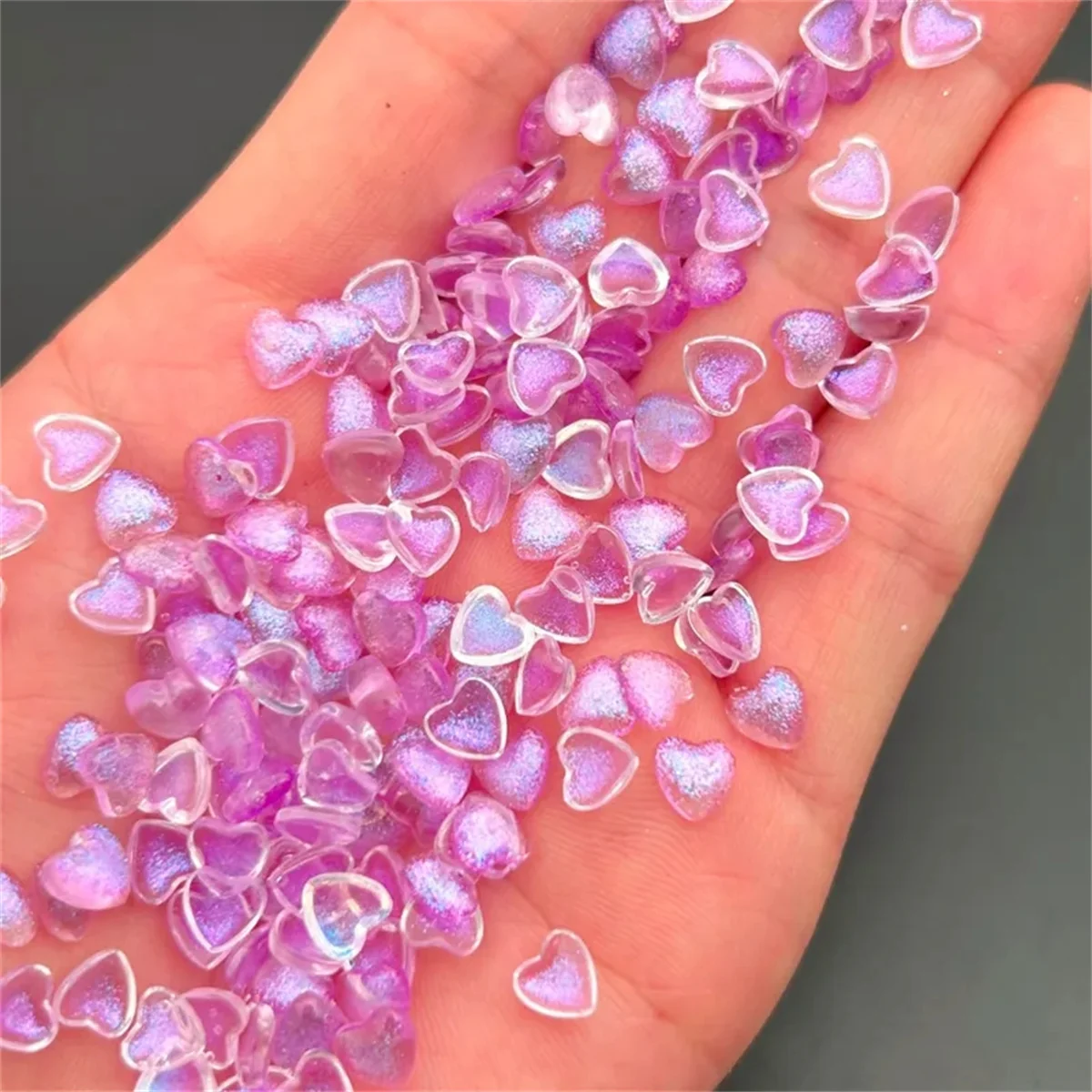 50 pz giapponese Kawaii cuore accessori resina Nail Art Charms Cartoon Love decorazioni per unghie dimensioni miste Manicure strass fai da te
