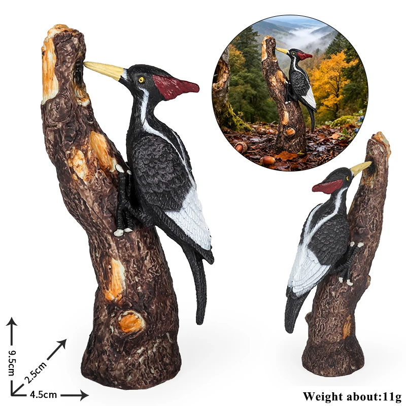 Oenux Wild Animals Action Figures Fox Koala Wolf Lizard Fox Monkey Woodpecker Model Figurines Home Decor Education Kids Gift Toy - view 3