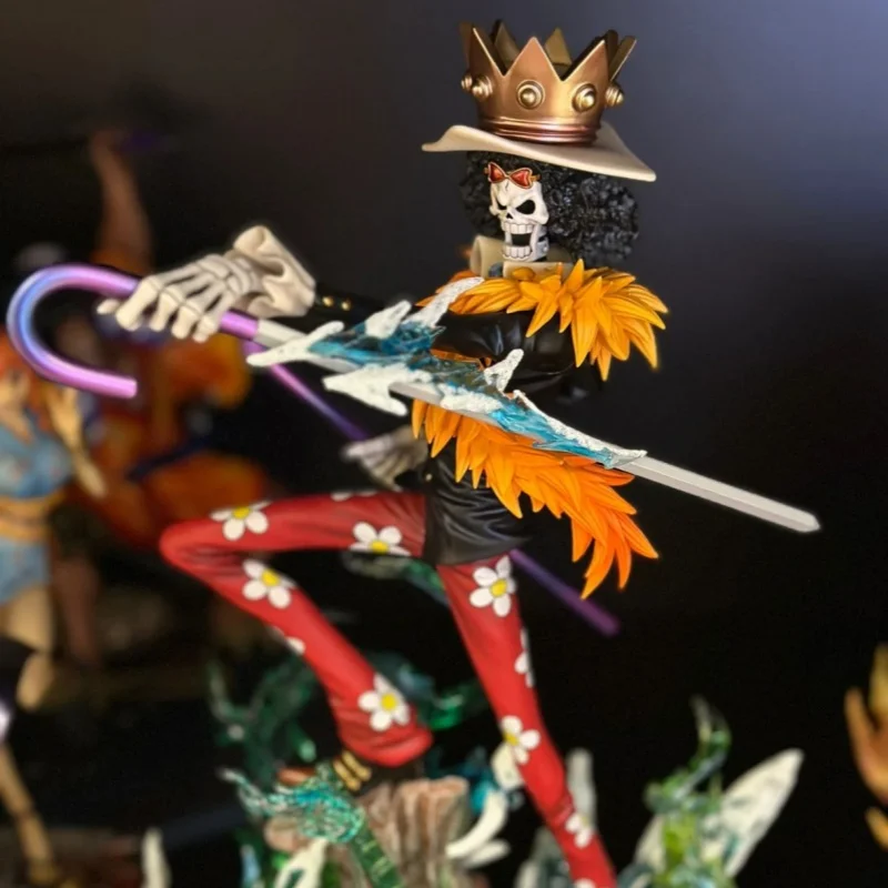 Genuine One Piece Figures Brook King Of Souls Musician Figure Two Years Later Meteor Burukku Figurine Pvc Model Statue Toy