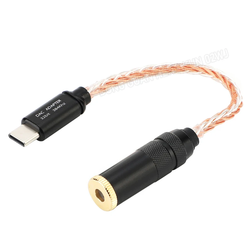 Hifi Headphone Conversion Cable Adapter Ype-c To 2.5/3.5/ 4.4/6.35mm DAC Earphone Decoder Cable Male And Female Connector