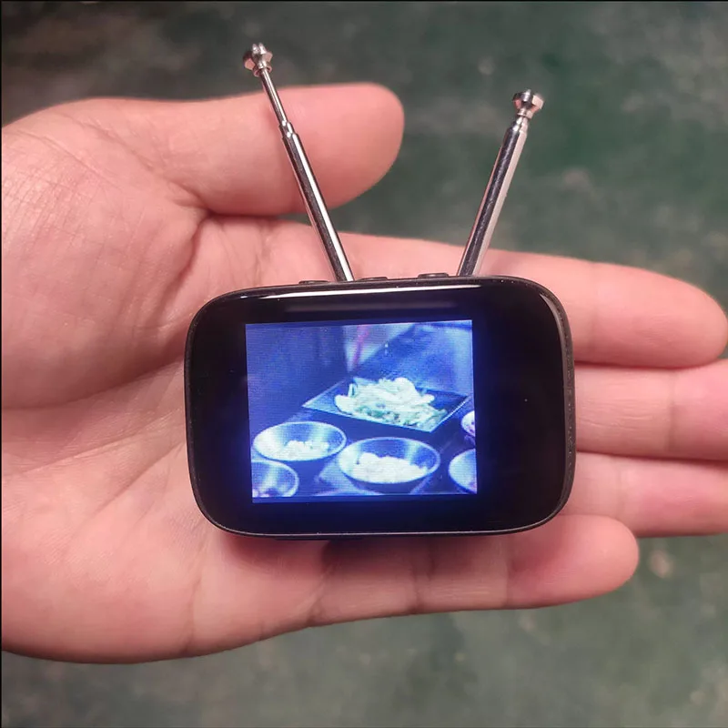 Mini TV Can Watch Dollhouse Scene Type TV Model Toys Kitchen Furniture With Customizable Content