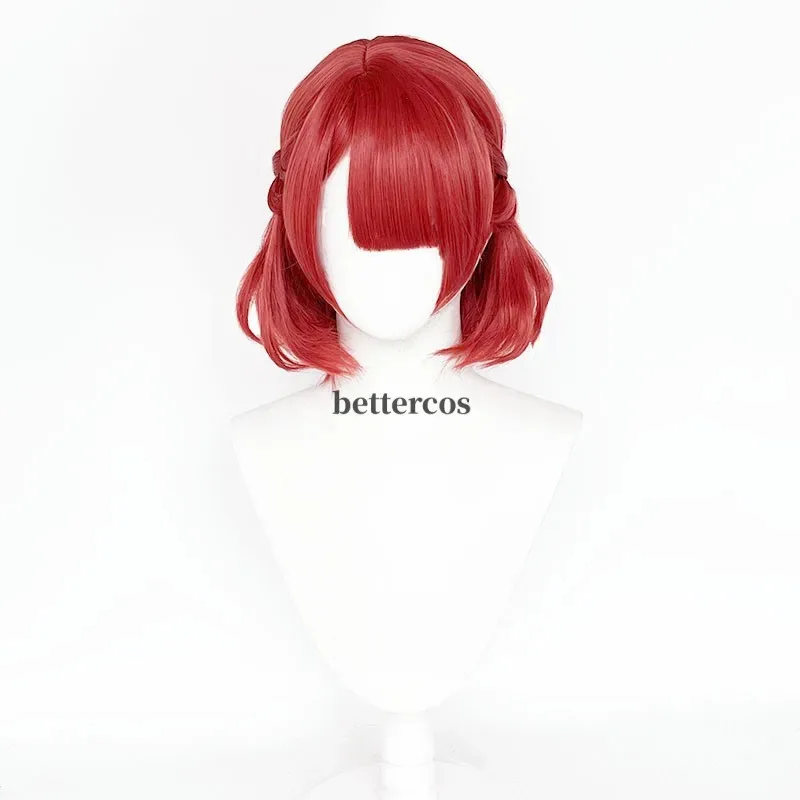 zz04zz12고품질 BLUE LOCK Teieri Anri 코스프레 짧은 빨간색 내열성 합성 머리 애니메이션 파티 + 가발 모자