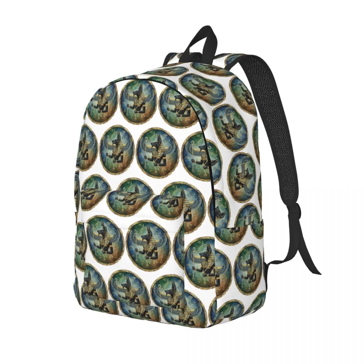 

Egyptian Anubis Watercolor Student Backpack School Bag Hiking Travel Daypack for Boys Girls Fashion Bookbag Shoulder Bags
