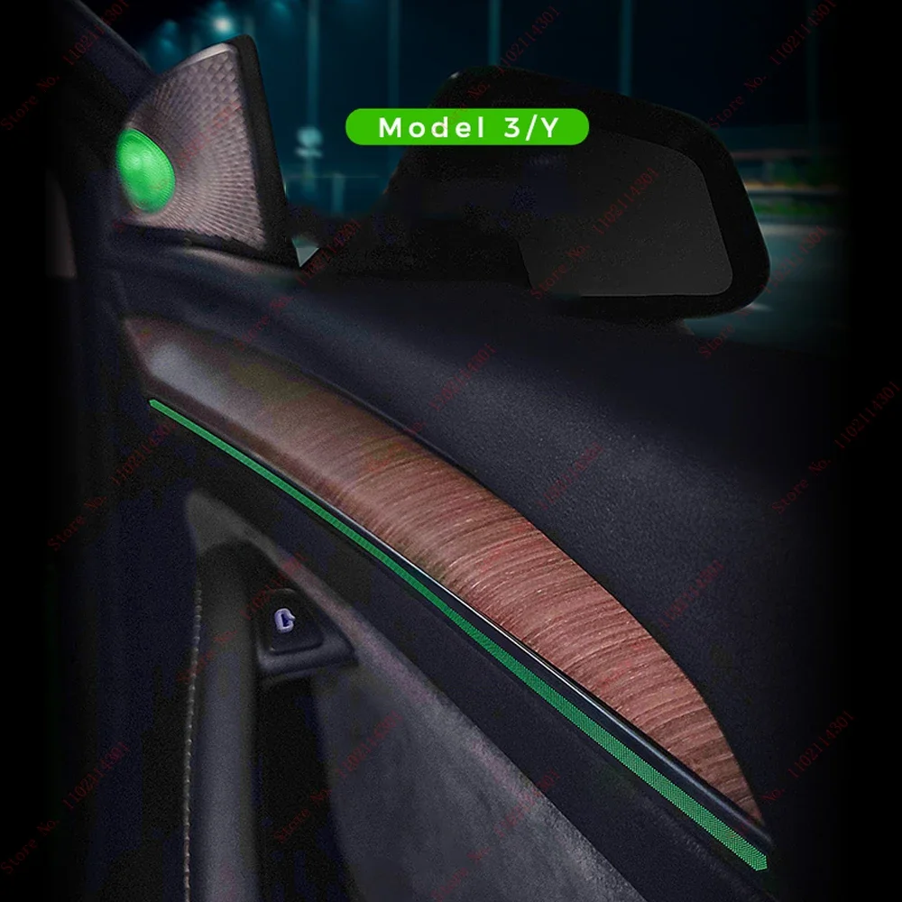 For Tesla Model 3 Model Y 2021 2022 Car Interior Ambient Neon Lights Atmosphere Light Center Console Dashboard Ambient Light