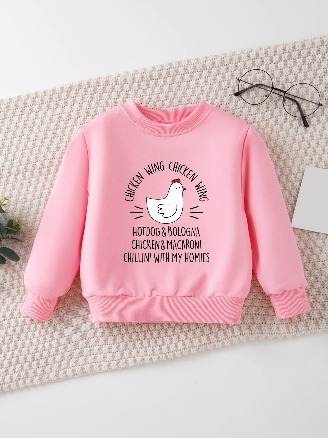 Loose Chicken CHICKEN WING CHICKEN WING Print Kid Sweatshirt Baby Boy Girl Pullover