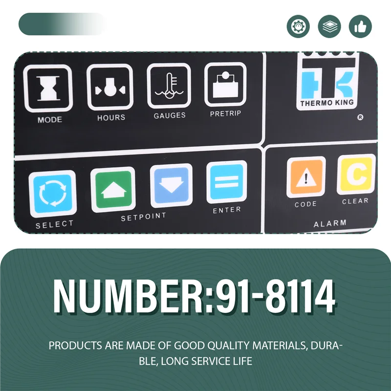 【Price Drop !!】 91-8114 Overlay MP VI Control Panel Sticker For Thermo King SB-III SB Keypad Vector Controller Sticker 918114
