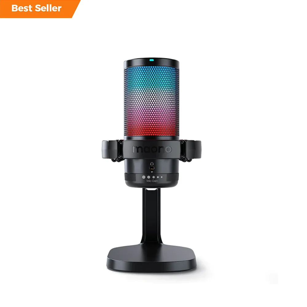 Maono NEW Model DM20 Professional AmpliGame Mic Live Streaming Condenser Desktop RGB Gaming USB Recording Studio Microphone