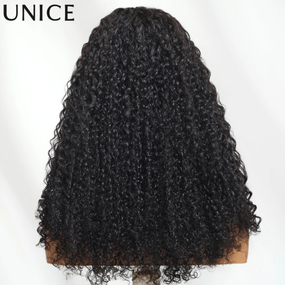UNICE شعر بشري مجعد شعر مستعار مع نهاية حلزونية 7x5 قبل قطع قبل التبييض غلويليس الباروكات شعر الإنسان جاهز للارتداء #5